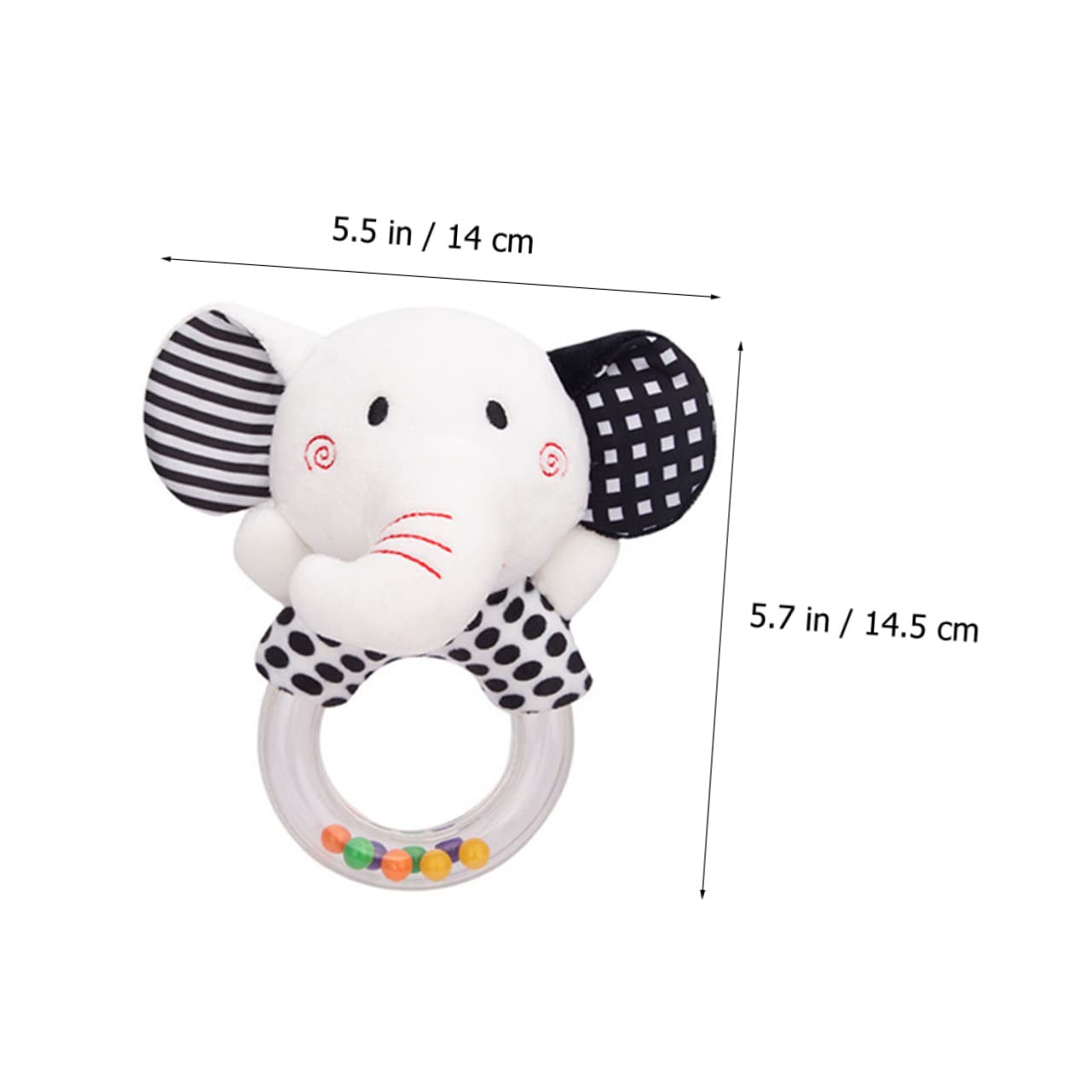 FAVOMOTO 4-Piece Baby Rattle Bell Calming Toy Set - Soft Stuffed Animal & Plastic Rattles for Infants 6-12 Months | Sensory Development & Soothing Playtime Gift