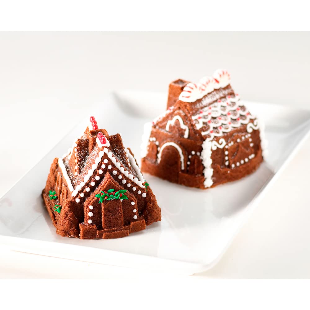 Nordic Ware Gingerbread House Duet Pan Set - Nonstick Bakeware for Holiday Cookie Making, Christmas Baking, and Festive Desserts | Perfect for Gingerbread Houses, Cookies, and Seasonal Treats