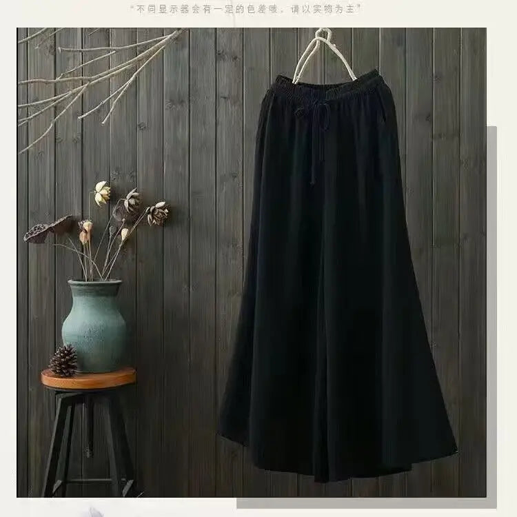 Stylish Black Women's Wide Leg Pants with Adjustable Waist Strap - 10 Trendy Designs | Korean Harajuku Fashion 2023 | Perfect for Casual Wear, Office Outfits & Street Style