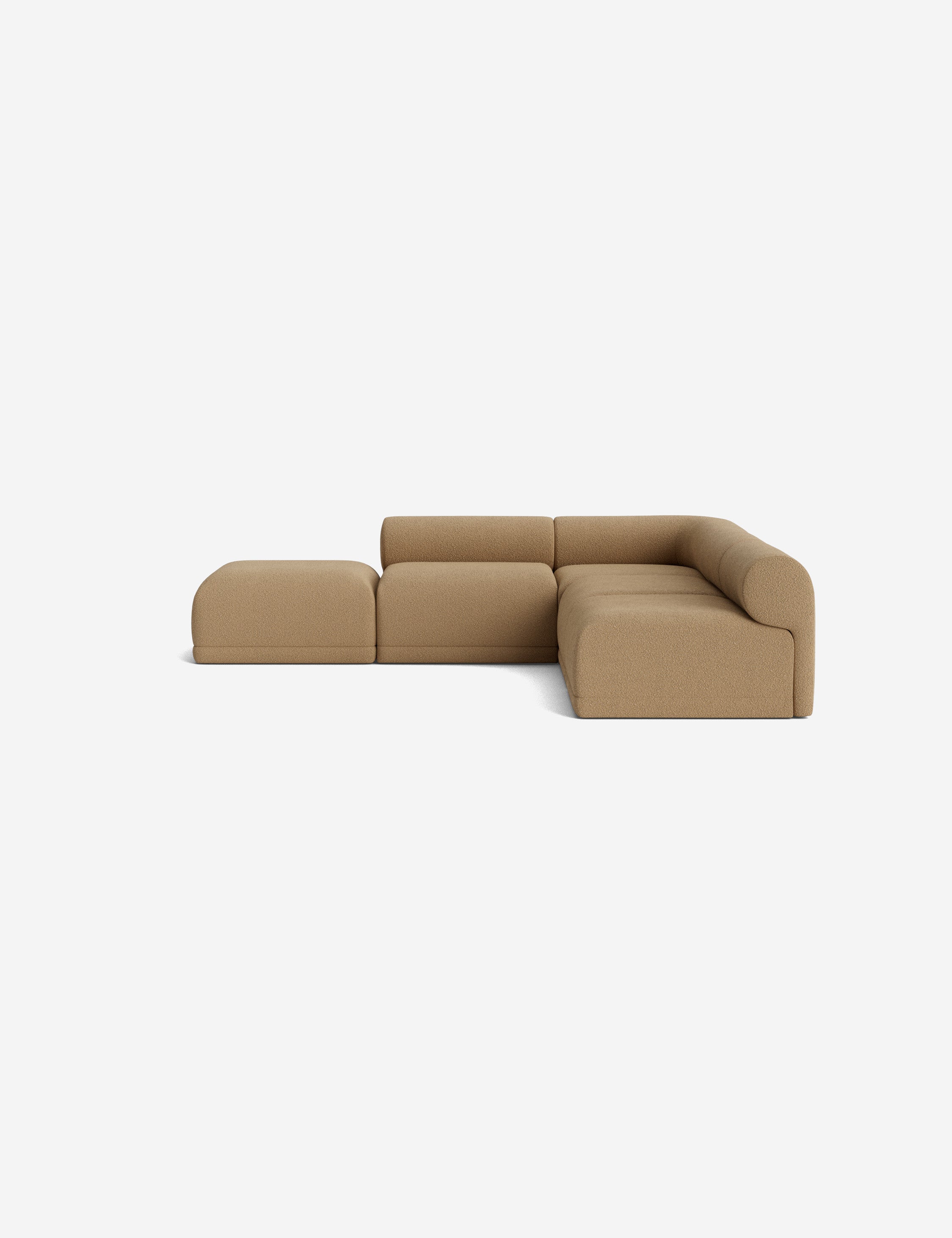 Modern Carson Sectional Sofa with Ottoman - Comfortable L-Shaped Couch for Living Room, Family Room & Home Theater - Perfect for Relaxing, Entertaining & Movie Nights