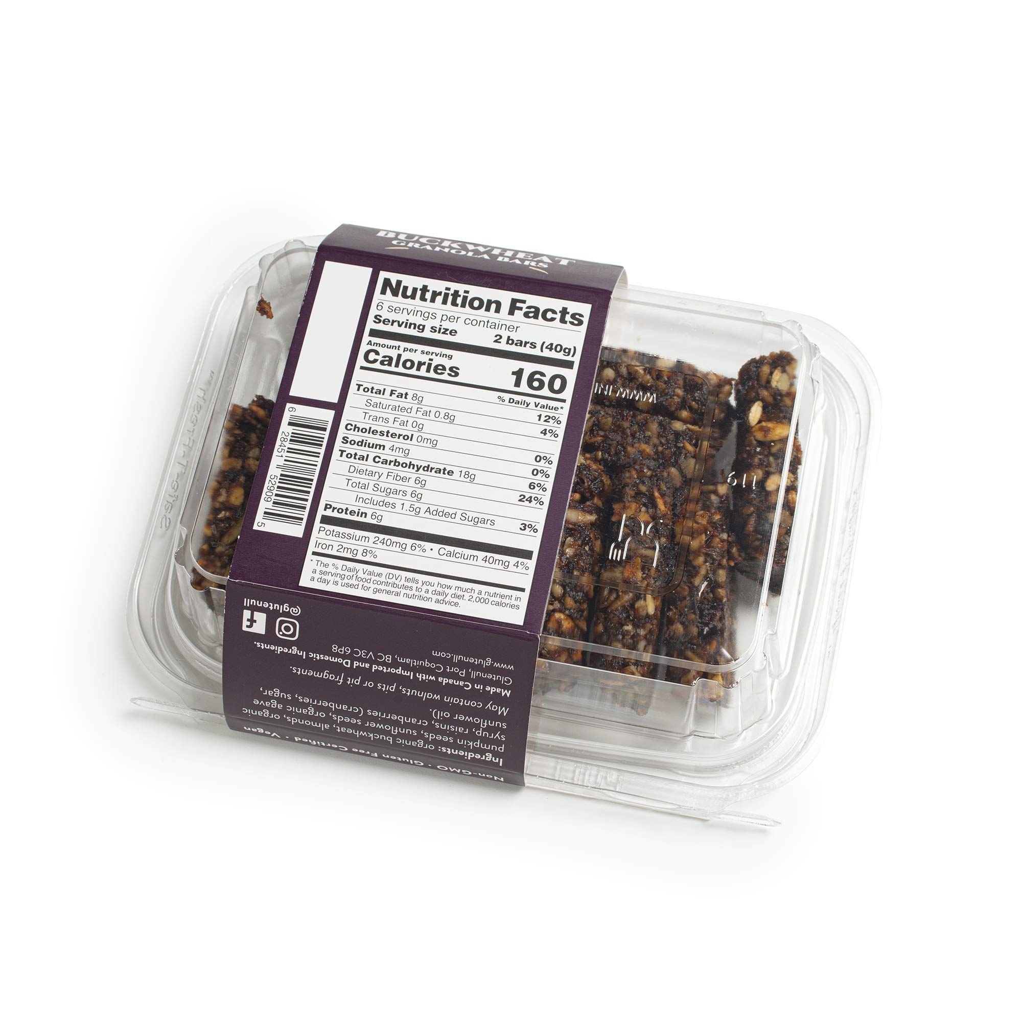 Organic Gluten-Free Vegan Buckwheat Granola Bar - Healthy Snack for Hiking, Workouts & On-the-Go Energy Boost