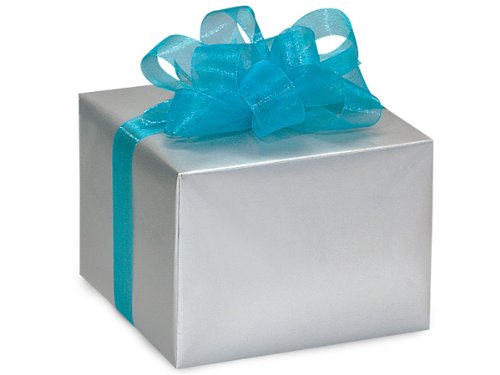 Eco-Friendly Recycled Silver Gloss Gift Wrap Roll - 24