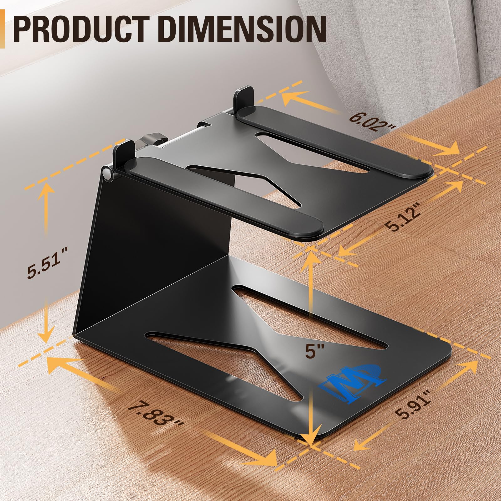 Mounting Dream Desktop Speaker Stands - Set of 2 Studio Monitor Stands with 15° Tilt & Anti-Vibration Pads, Holds up to 33 lbs - Perfect for Bookshelf Speakers, Surround Sound Systems & Home Studio Setups