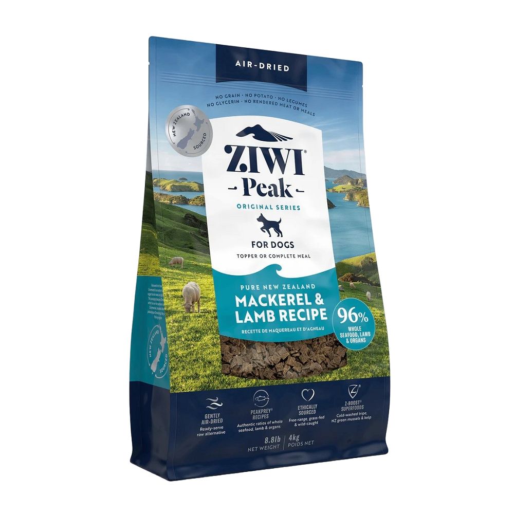 Premium Air-Dried Mackerel & Lamb Dog Food - Grain-Free, High-Protein Natural Treats for Dogs - Perfect for Training Rewards, Dental Chews & Sensitive Stomachs
