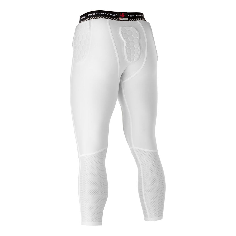 HEX® Basketball Compression ¾ Tights with Hip & Tailbone Pads - Performance Basketball Pants for Men & Women - Ideal for Training, Games & Injury Protection