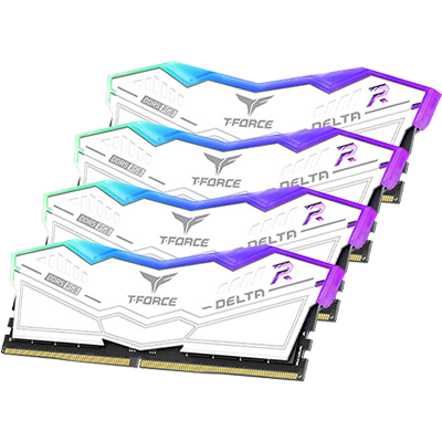 T-Force Delta RGB 64GB (4x16GB) DDR5 6400MHz White Gaming RAM - Perfect for High-Performance PC Builds, Gaming Rigs & Content Creation Workstations