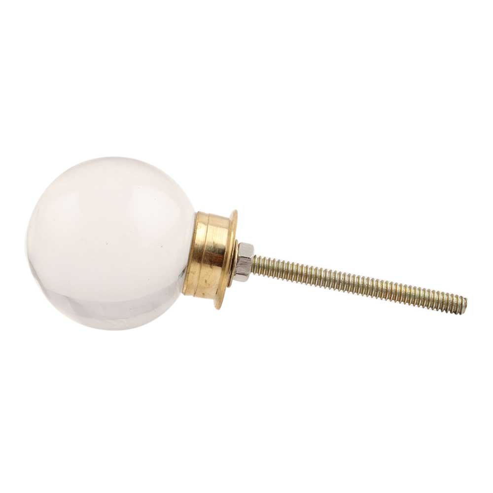 6-Piece Clear Glass Round Drawer Knobs - Elegant Kitchen Cabinet Hardware & Dresser Pulls for Home Decor | Perfect for Cabinets, Drawers, Wardrobes & Furniture Upgrades