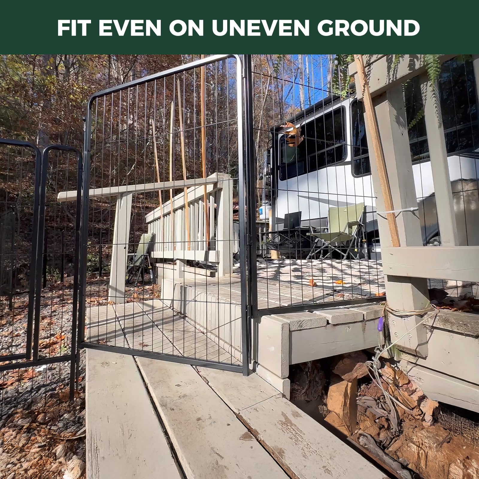 FXW Instant Portable Dog Playpen - 24 Inch Height, 16 Panels Pet Fence for Small Dogs & Puppies | Lightweight Outdoor Play Yard for Camping, RV Trips, Backyard & Indoor Use | Patented Design