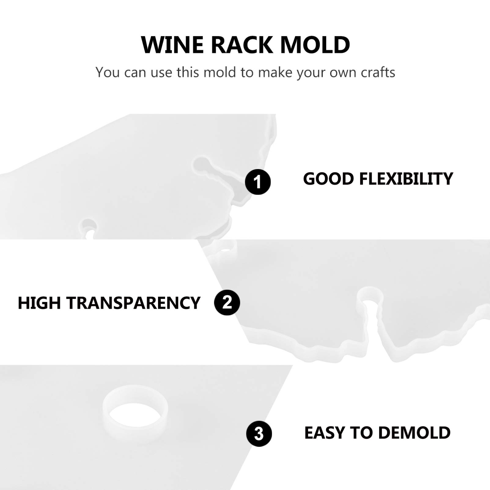 EXCEART Silicone Wine Tray Mold - DIY Resin Coaster Molds with Leaf Design for Crystal Clear Epoxy Crafts - Perfect for Wine Racks, Home Decor, and Handmade Gift Making