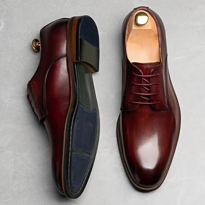 Premium Men's Dress Shoes - Samuele Italian Genuine Leather Formal Shoes for Business, Wedding & Special Occasions