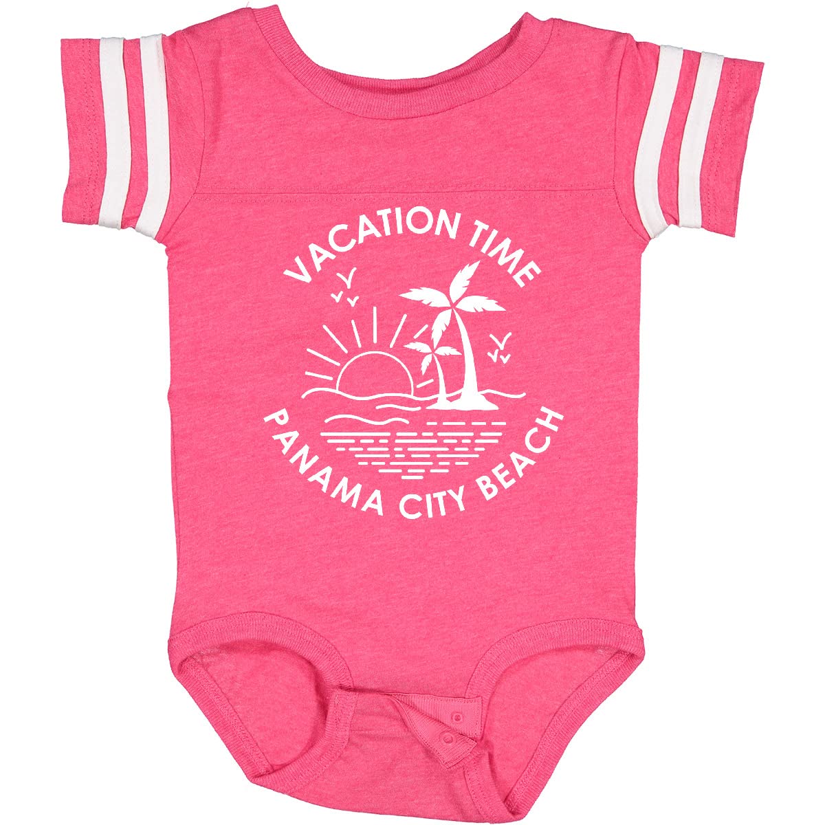 Inktastic Vacation Time in Panama City Beach Baby Bodysuit - Cute Outfit for Beach Trips, Family Photos & Summer Holidays