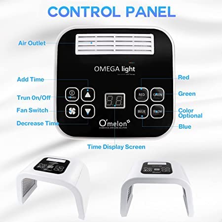 Kostech 7-Color LED Face Mask for Skin Rejuvenation - PDT Photon Therapy Light for Face & Body, Touch Screen Control - Anti-Aging, Whitening & Acne Treatment | Home Spa & Professional Beauty Equipment