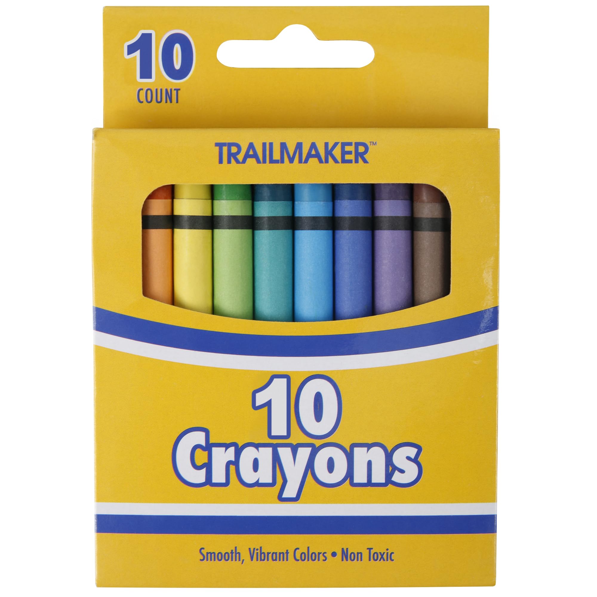 100-Pack Bulk Crayons for Kids - Bright Wax Coloring Crayons (10 Per Box) - Perfect for Classroom Art Supplies, Birthday Party Favors & Kids' Creative Activities