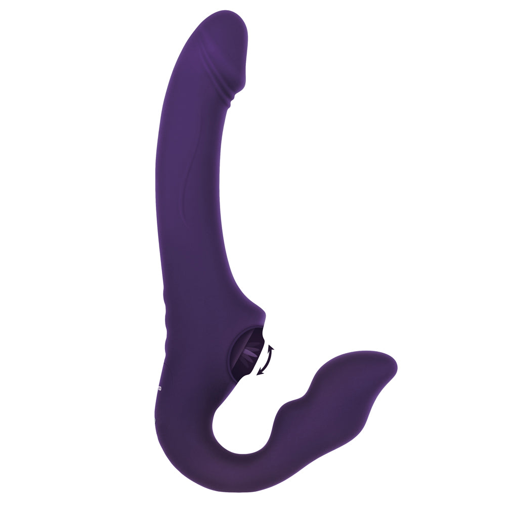 Remote Control Strapless Strap-On Vibrator with Dual Stimulation - Hands-Free Couples Toy for Lesbian & Straight Couples - Perfect for Shared Intimacy & Role Play Scenes
