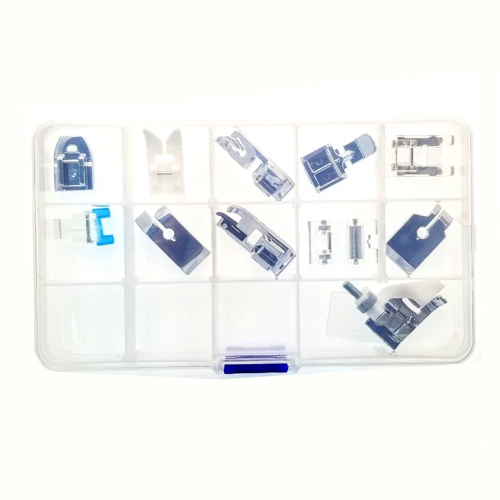 11-Piece Sewing Machine Accessories Kit with Storage Box - Presser Foot Replacement Parts for Singer, Brother, Janome, Toyota, Elna & AEG - Perfect for Quilting, Dressmaking & DIY Sewing Projects