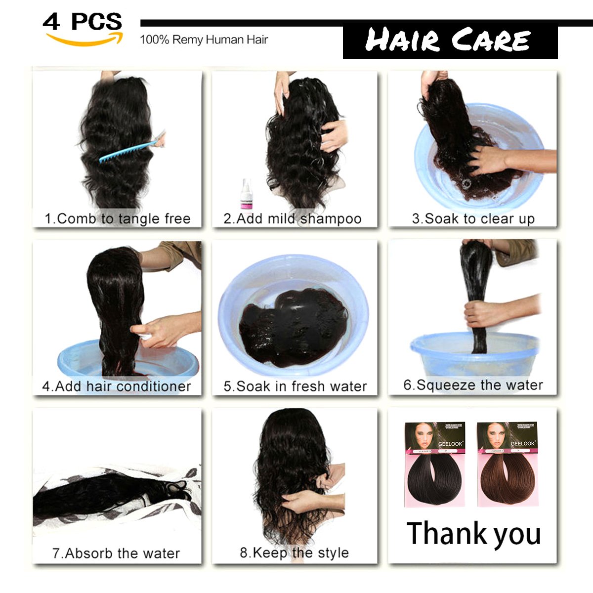 Clip in Hair Extensions 16