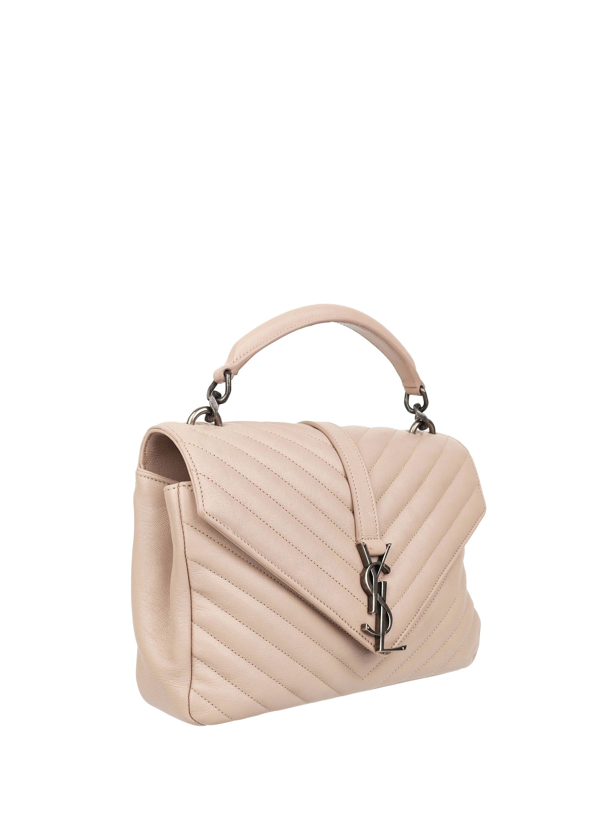 Saint Laurent Light Beige Medium College Bag - Luxury Designer Shoulder Bag for Women | Perfect for Work, Travel & Everyday Use