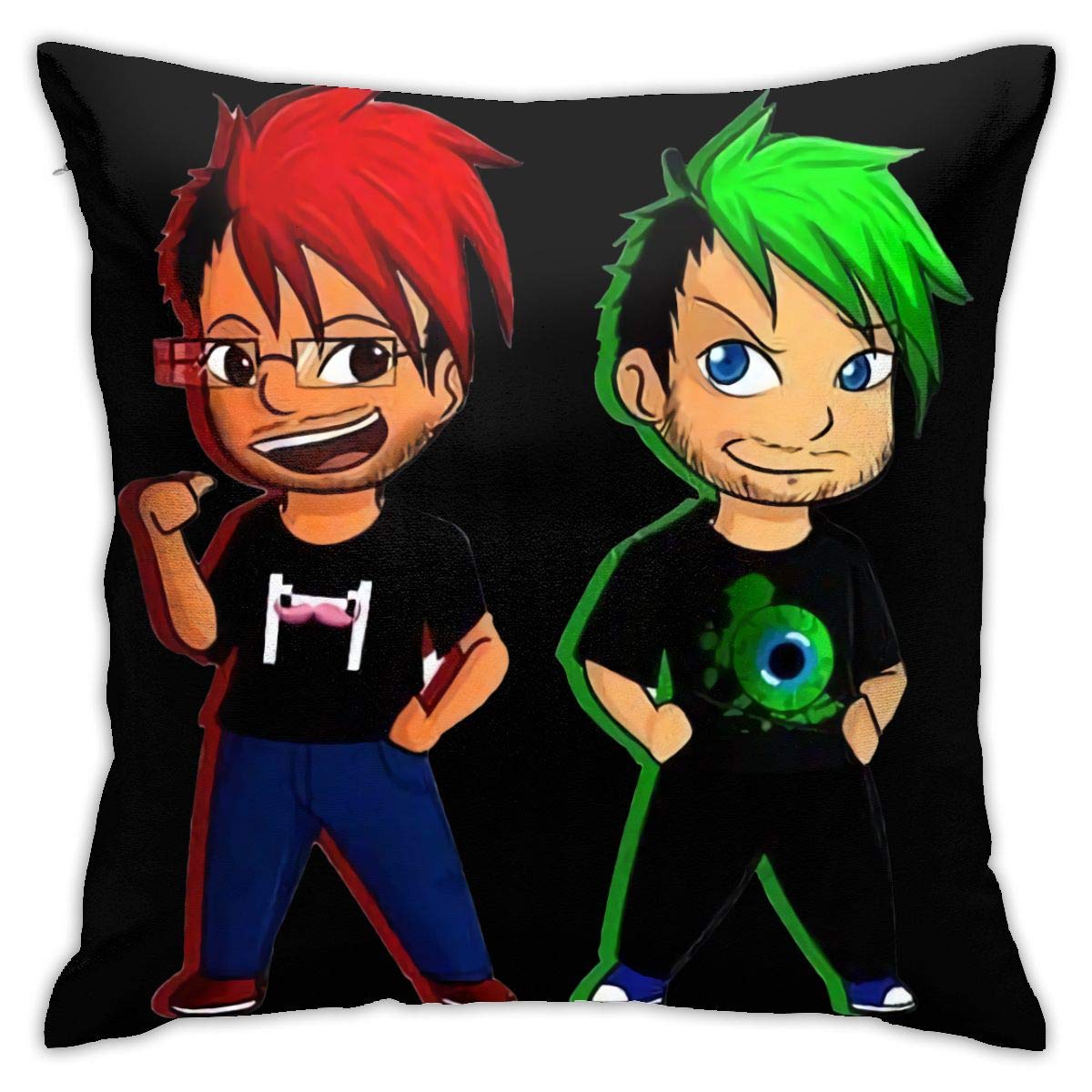MarjoeAFloyd Jacksepticeye 18x18 Inch Pillow Case - Soft Throw Pillow Covers for Sofa, Bed & Home Decor - Gaming Room Accessories & Anime Themed Cushion Covers