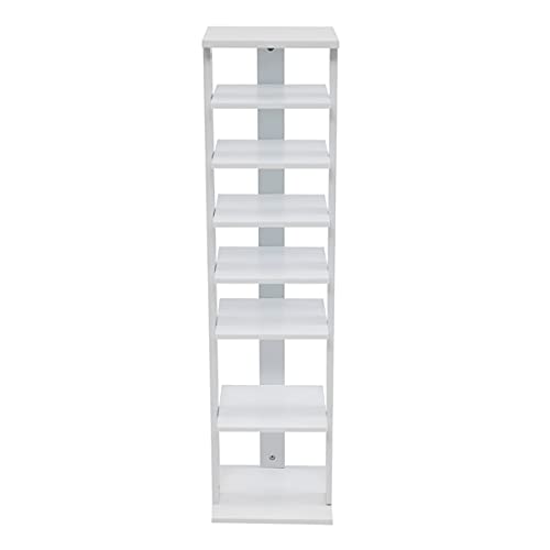 Wooden Shoe Storage Shelf Organizer - 28 x 26.7 x 101.4 cm (L x W x H) - Space Saving Shoe Rack for Closet, Entryway & Bedroom Organization