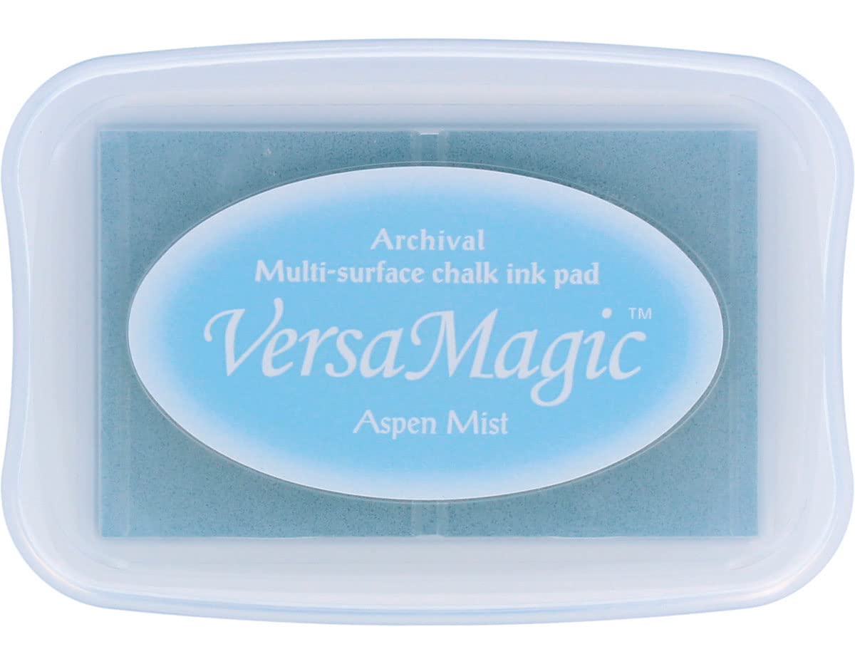 Tsukineko Full-Size VersaMagic Chalk-Finish Ink Pad - Aspen Mist Color for Card Making, Scrapbooking & DIY Crafts