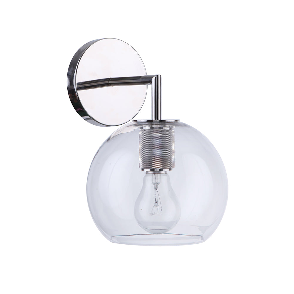 Gallagher 1 Light Wall Sconce in Polished Nickel - Modern Wall Light Fixture for Bedroom, Living Room & Hallway Lighting