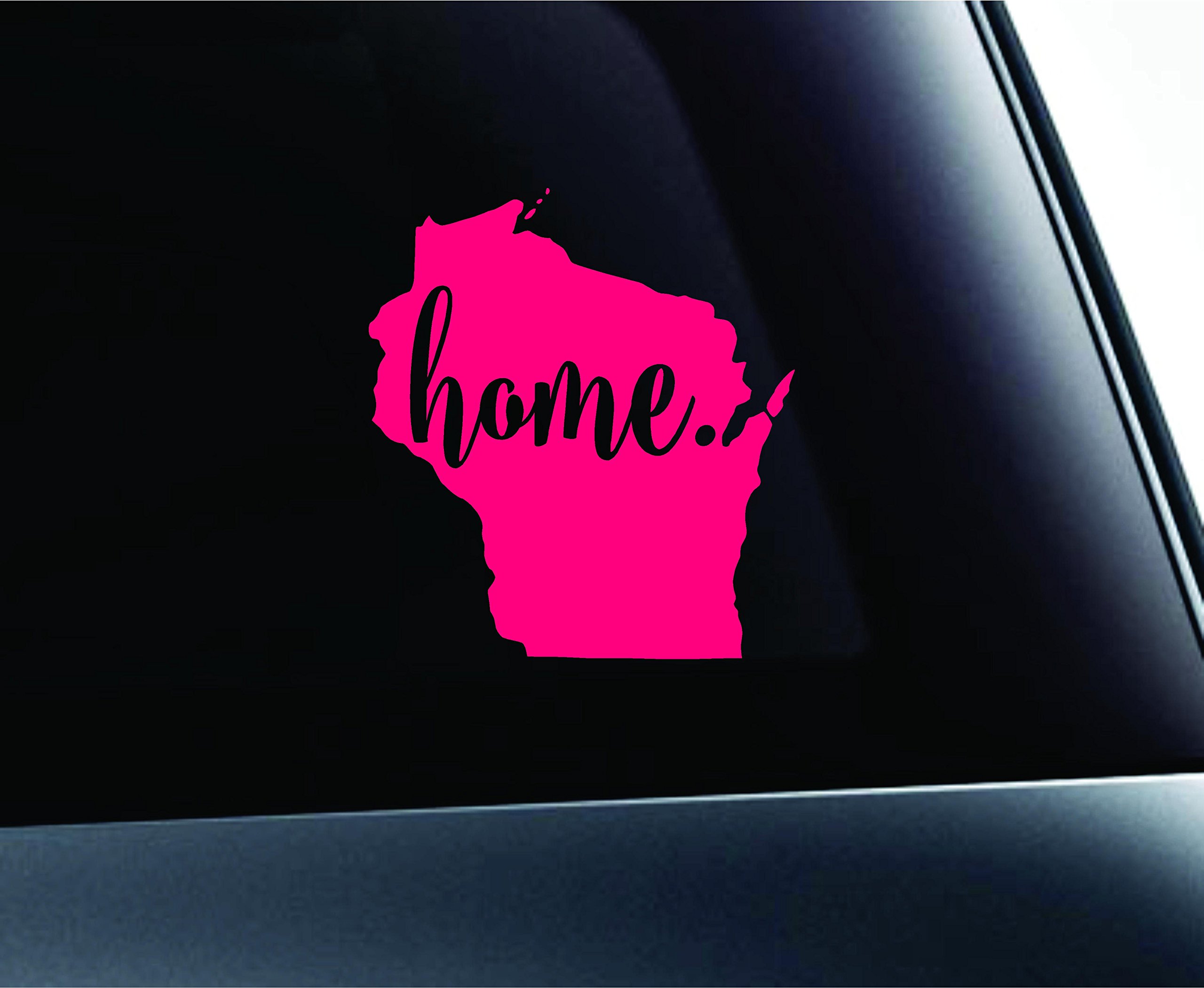 Wisconsin State Madison Sticker - Pink Decal for Car, Laptop & Home Decor