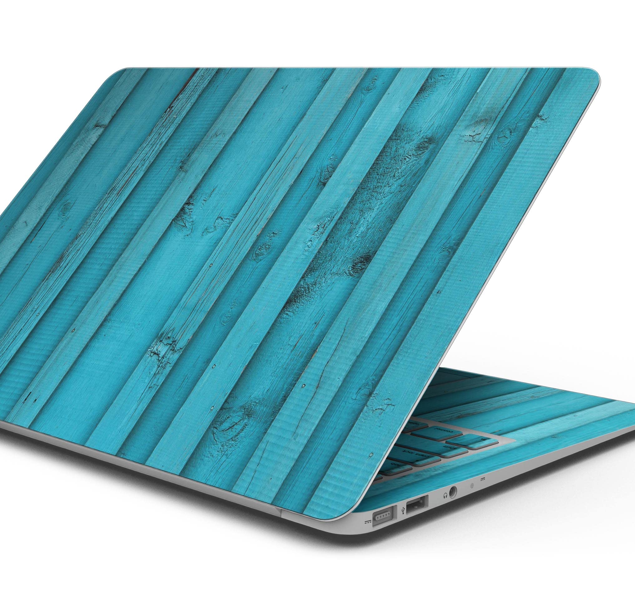 Premium Blue Wood Plank Full-Body Decal Skin for MacBook Air 13