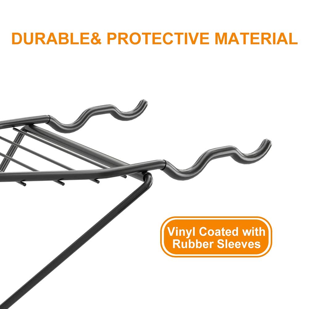 TORACK 2-Bike Wall Mount Rack - Heavy Duty Foldable Bicycle Storage Hanger for Mountain & Road Bikes - Space Saving Garage & Indoor Bike Holder - Reinforced Steel Construction for Maximum Stability - Perfect for Small Apartments, Garages & Home Gyms