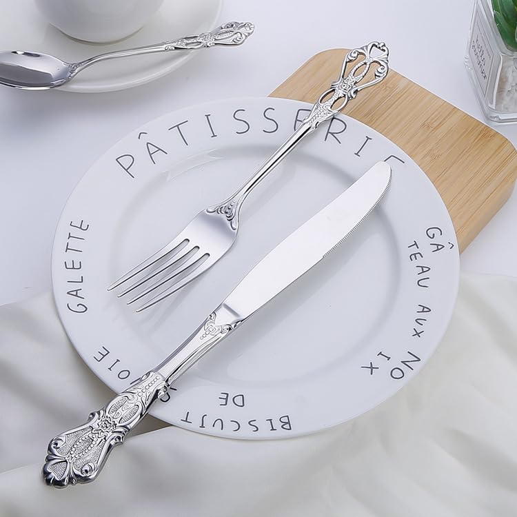 Royal Gold Stainless Steel Flatware Set - 30-Piece Modern Silverware for Wedding & Festival (Service for 6) - Elegant Dining Utensils for Special Occasions & Dinner Parties
