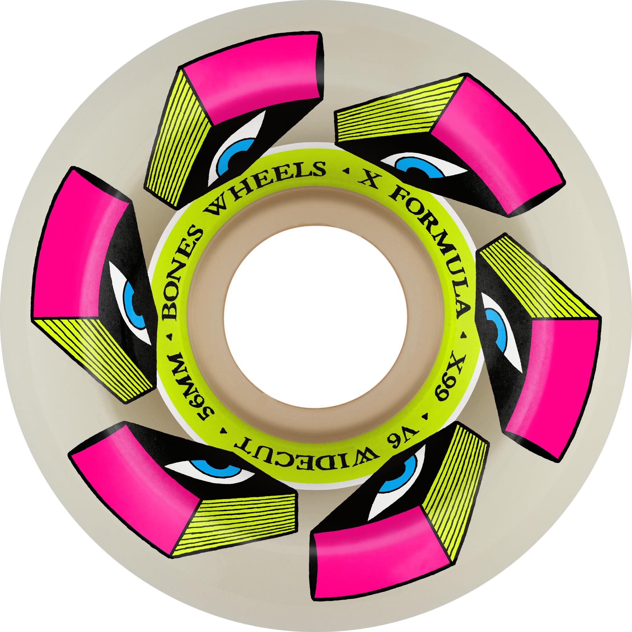 Bones Wheels X99 X-Formula 99A Skateboard Wheels - High Performance Wheels for Street Skating, Park Riding & Cruising - Perfect for Aggressive Skaters & Technical Tricks