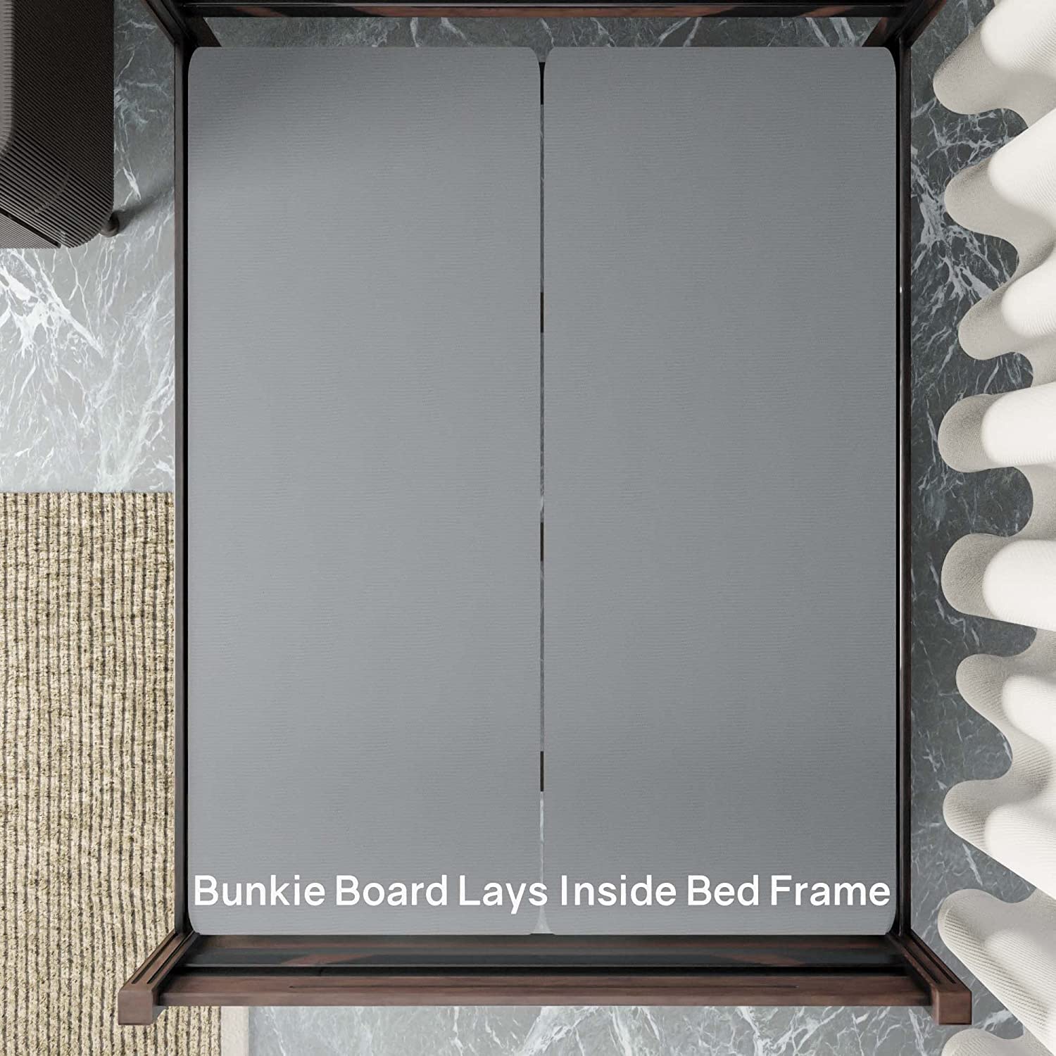 Premium Heavy-Duty Fully Assembled Wooden Slats for Mattress Support - Bunkie Board Bed Foundation - Twin XL Size - Ideal for Bunk Beds, Daybeds, and Platform Beds