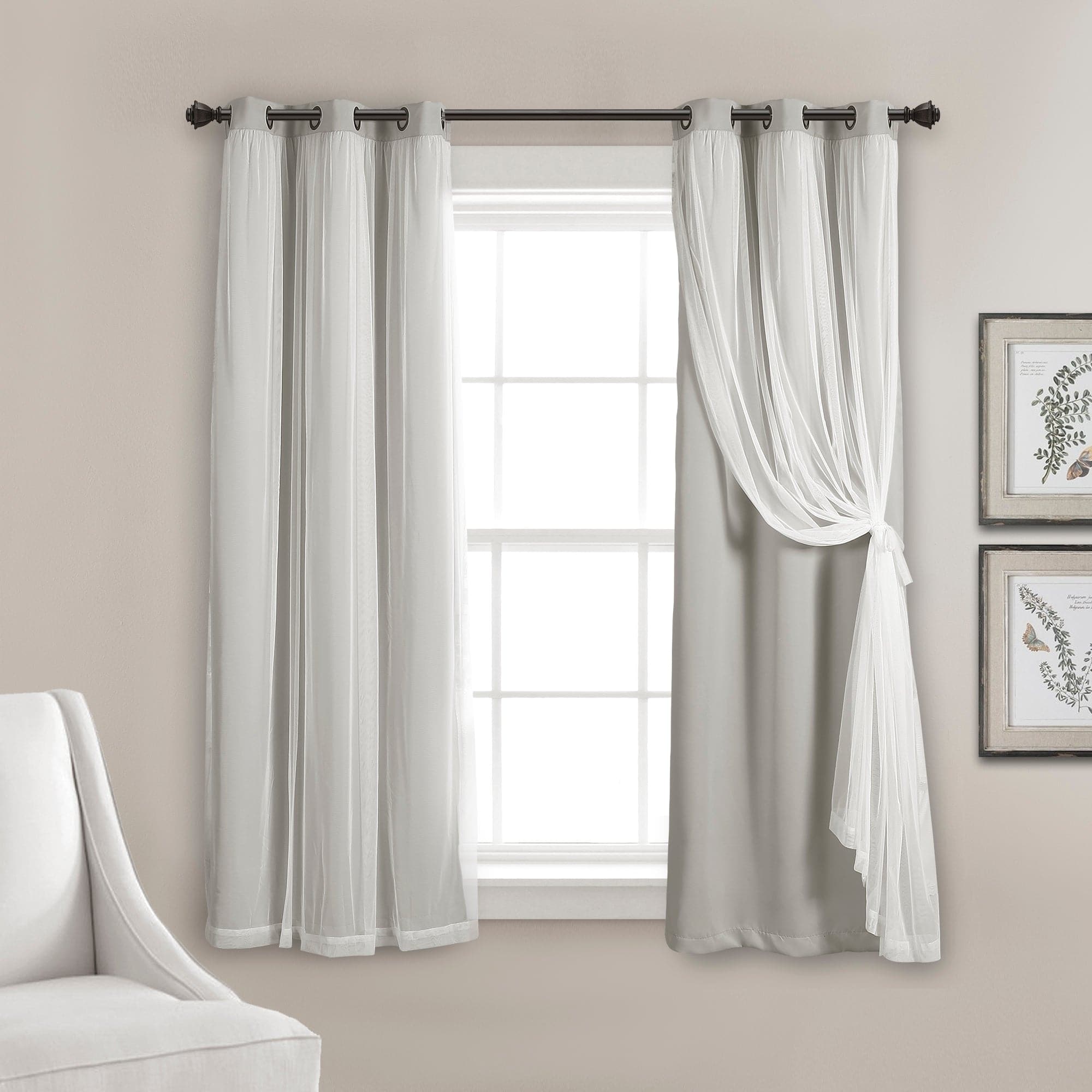 Blackout Curtains with Grommet Top & Insulated Lining - Thermal Sheer Window Panels for Bedroom, Living Room & Home Office - Energy Efficient & Noise Reducing