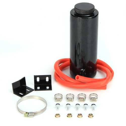 800ml Aluminum Radiator Overflow Coolant Reservoir Tank - Black/Blue - High-Performance Cooling System for Cars, Trucks & SUVs - Perfect for Automotive Upgrades & Engine Maintenance