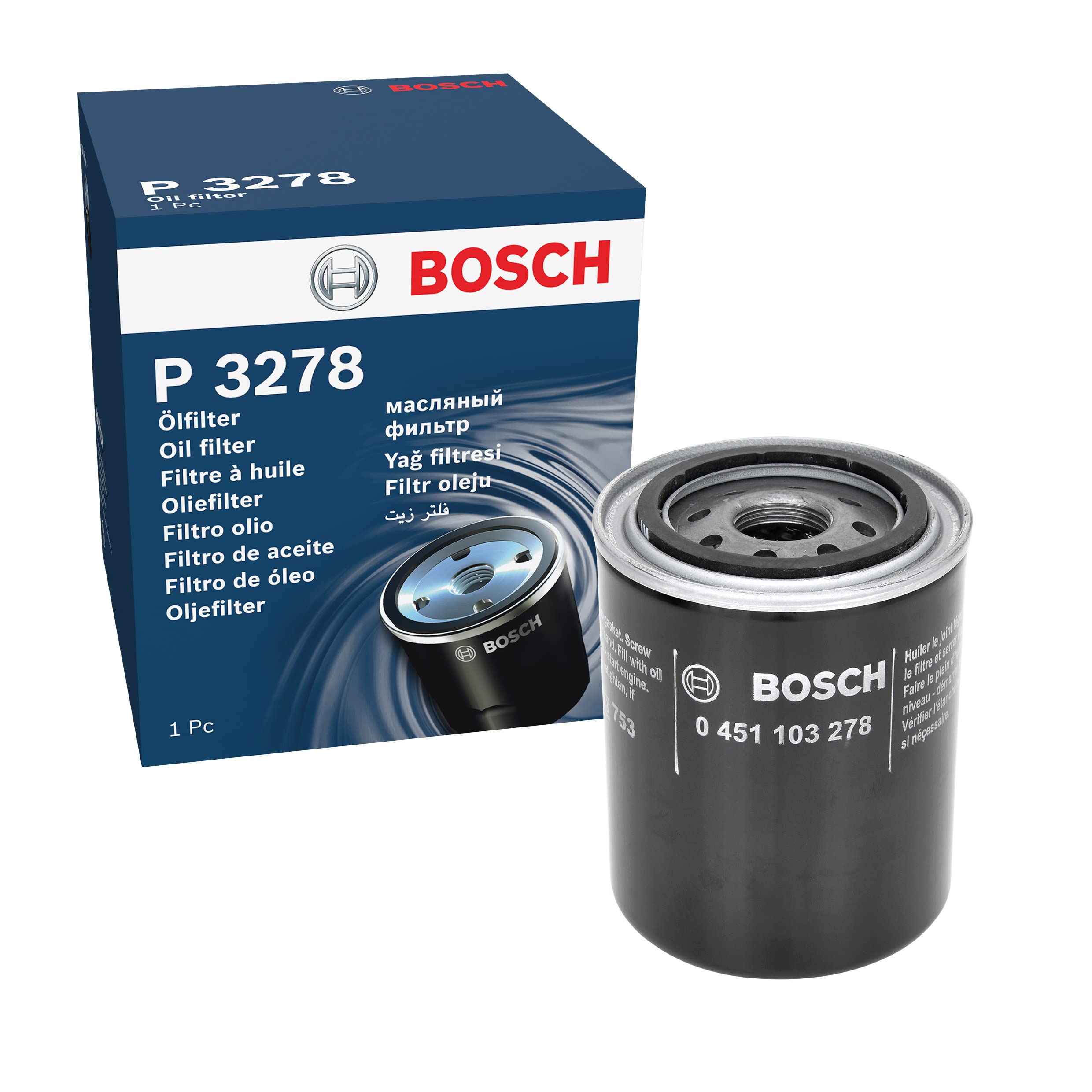 Bosch P3278 Premium Oil Filter for Cars, Trucks & SUVs - High Performance Engine Protection for Smooth Driving & Longevity
