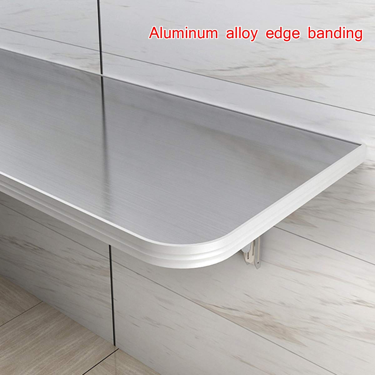 Foldable Wall-Mounted Kitchen Table (60-120cm) - Stainless Steel Hidden Dining Table, Cutting Board & Computer Desk | Space-Saving Solution for Small Kitchens, Apartments & Home Offices