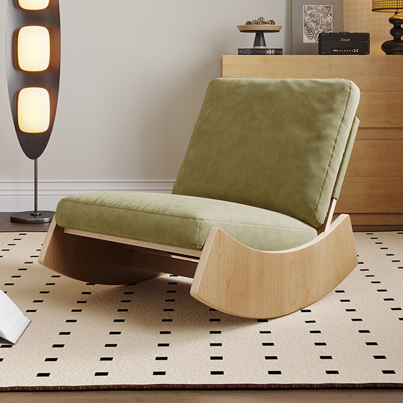 Premium Wood Rocking Sofa Chair - Ergonomic Design for Ultimate Comfort & Stylish Living Room Decor - Perfect for Relaxing, Reading & Nursery Glider