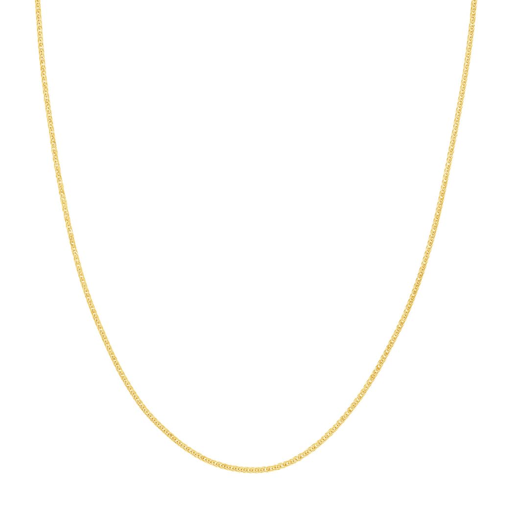 925 Sterling Silver Gold Plated Adjustable Square Wheat Chain Necklace - 1.25mm Thin Beaded Necklace for Women & Men | Perfect for Layering, Gifts & Everyday Wear