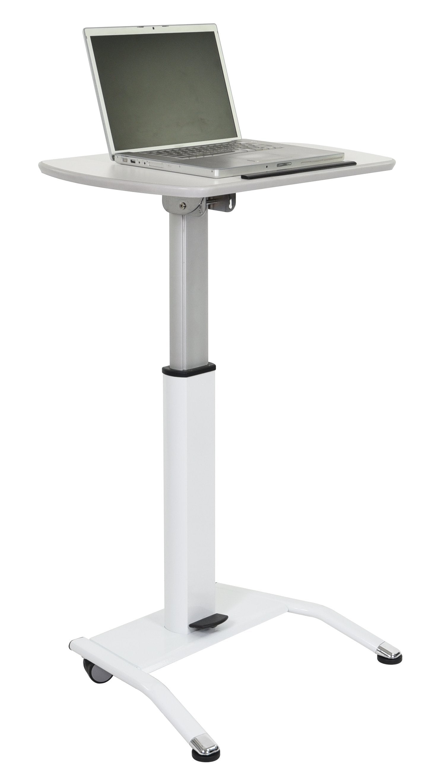 Luxor LX PNADJ WH Pneumatic Height Adjustable Lectern - Perfect for Churches, Classrooms & Conference Presentations