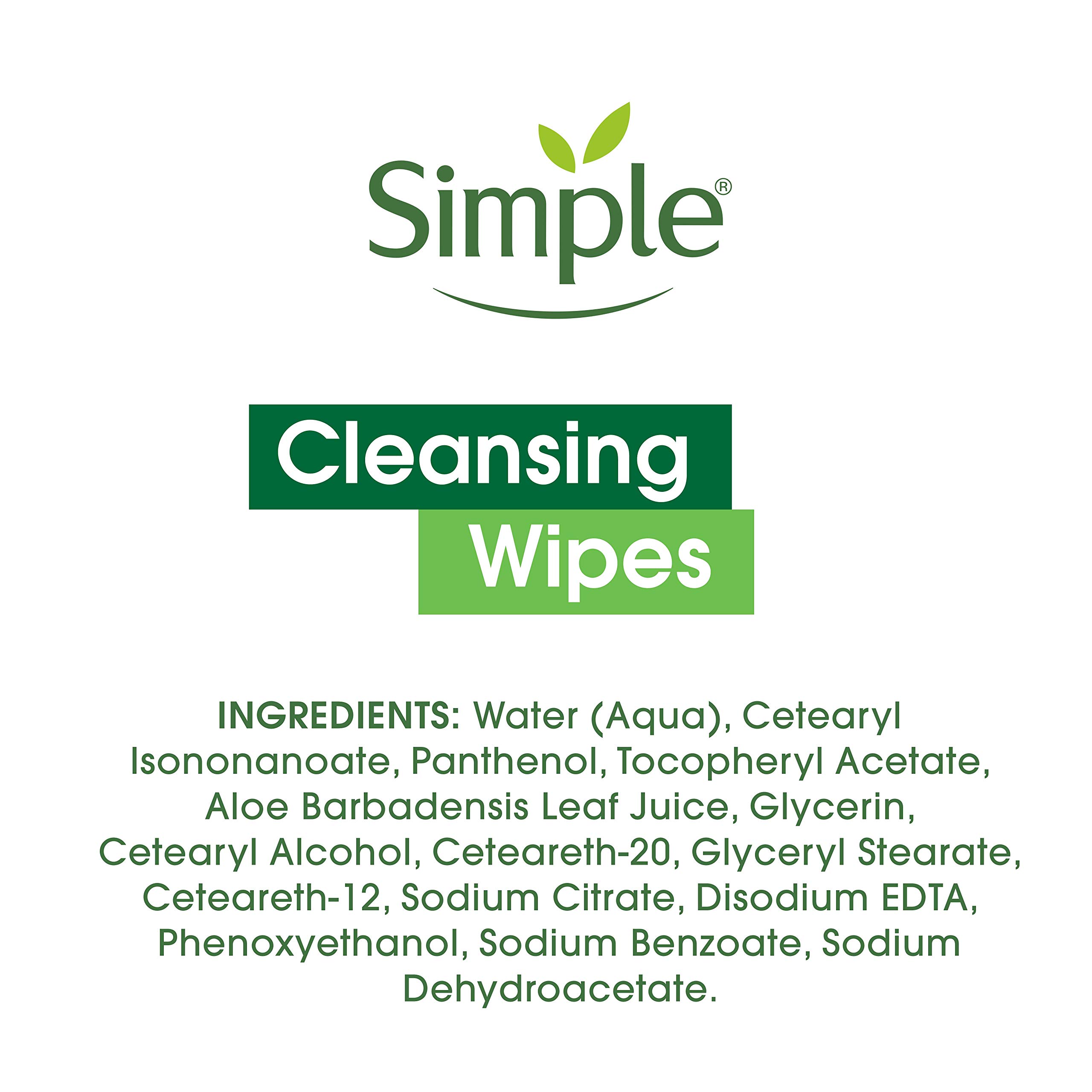 Simple Kind to Skin Facial Wipes - Gentle & Effective Makeup Remover & Cleanser | Fragrance-Free, Dye-Free, No Harsh Chemicals | 25 Wipes (2-Pack) | Perfect for Travel, Gym & Daily Skincare Routine