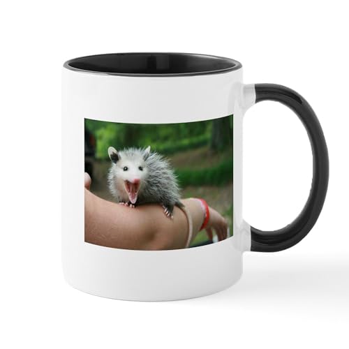 White/Black Inside - Possum On An Arm Mugs
