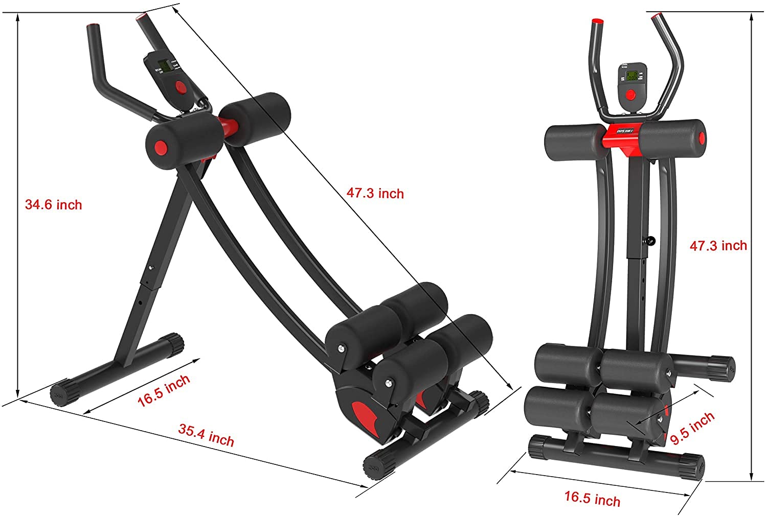 Multi-Functional Ab Machine for Home Gym - Adjustable Height Abdominal Workout Equipment for Core Strength Training | Perfect for Home Fitness & Small Spaces