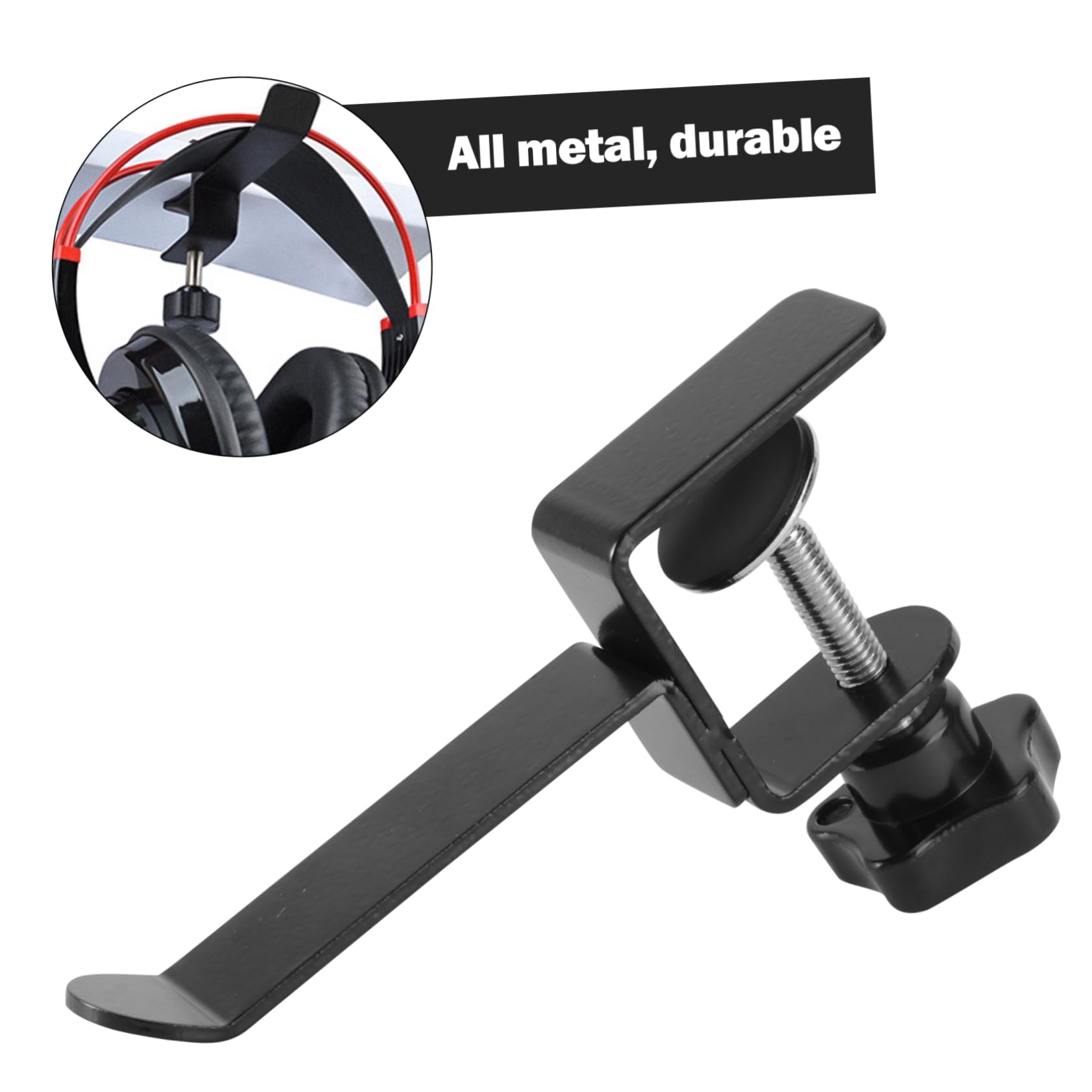OSALADI Modern Desk Headphone Stand - Durable Aluminum Alloy Headset Holder with Universal Fit | Perfect for Office, Gaming Setup & Home Workspace Organization