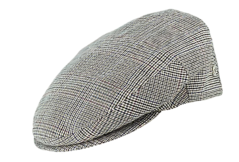 M by Flechet Soft Cotton Check Beige Flat Cap for Men - Stylish Casual Hat for Outdoor Activities, Travel & Everyday Wear