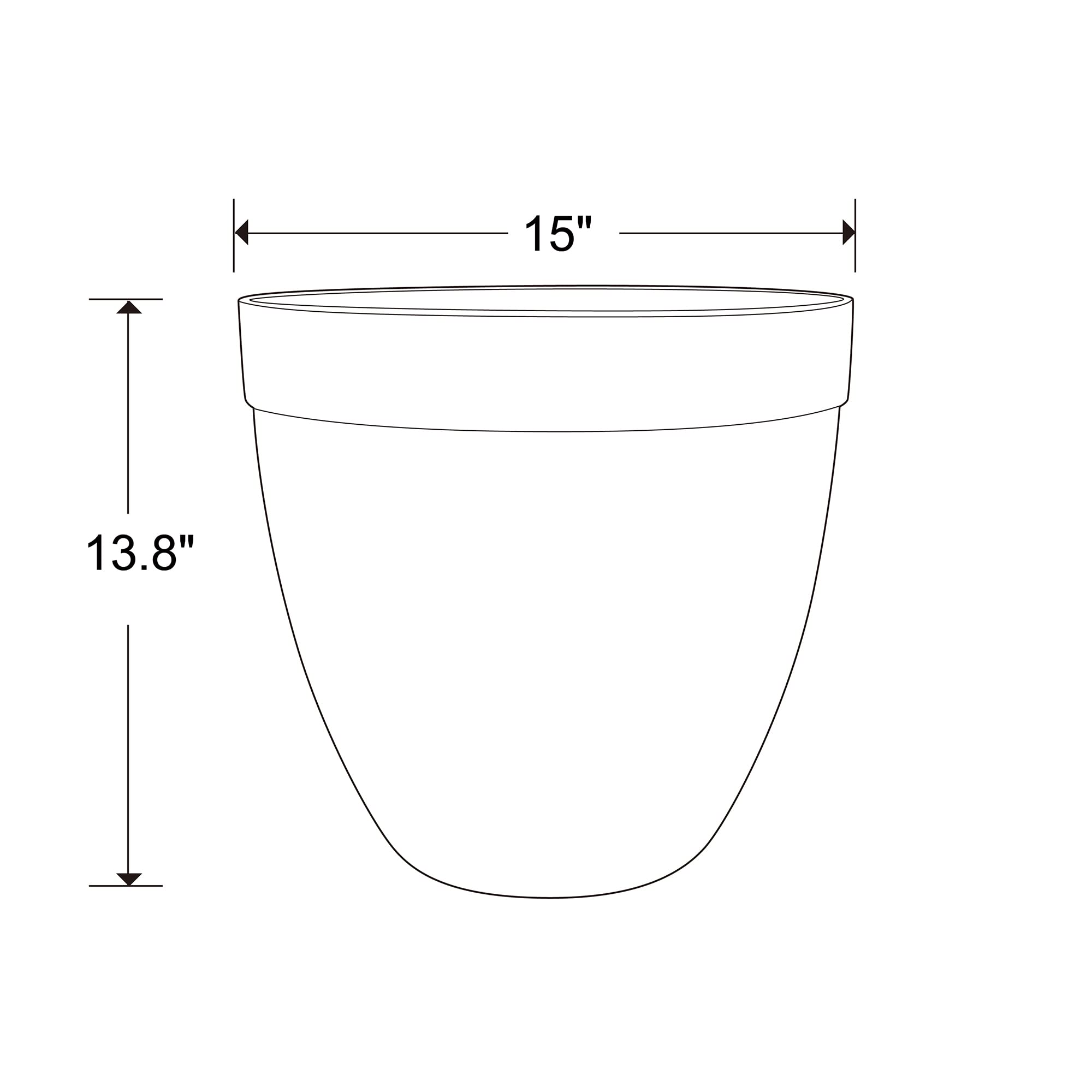 Southern Patio Hornsby Resin Planter with Drainage - Outdoor Decor for Garden & Patio
