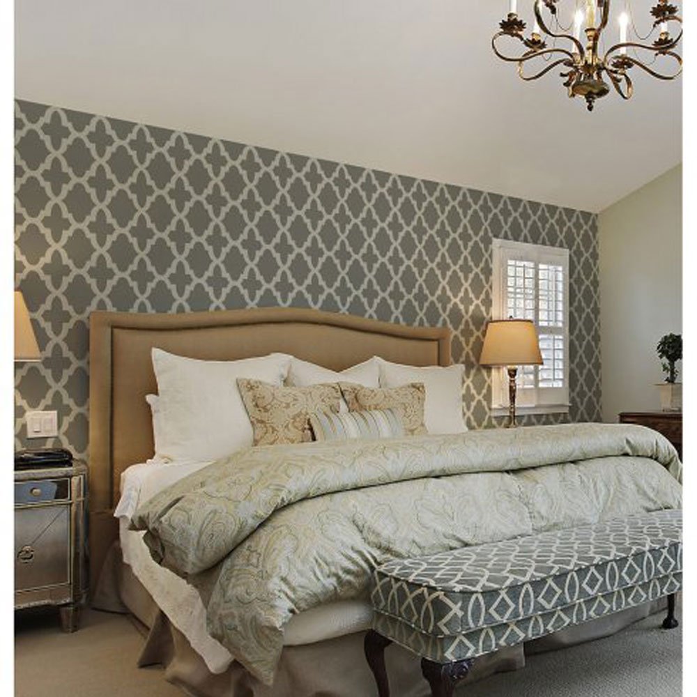 Hacienda Wall Stencil Pattern - Small DIY Home Decor Stencils for Walls, Furniture & Crafts | Perfect for Boho, Farmhouse & Mediterranean Style Interiors