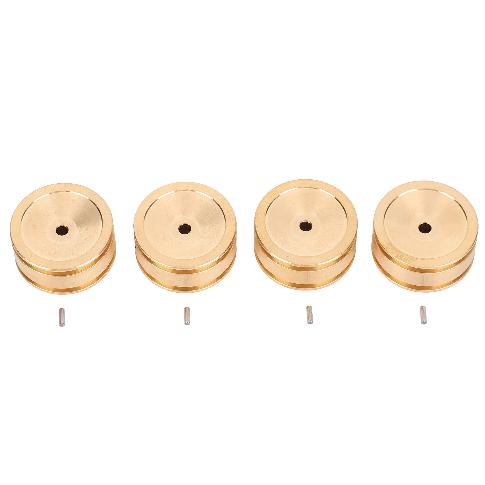 VGEBY 4pcs Brass RC Wheel Hub Drive for Axial SCX24 90081 1/24 Scale Vehicle - Heavy Duty Upgrade Accessories, Adapter Counterweight & Replacement Parts | Off-Road Crawler, Rock Racing, RC Car Performance Enhancement