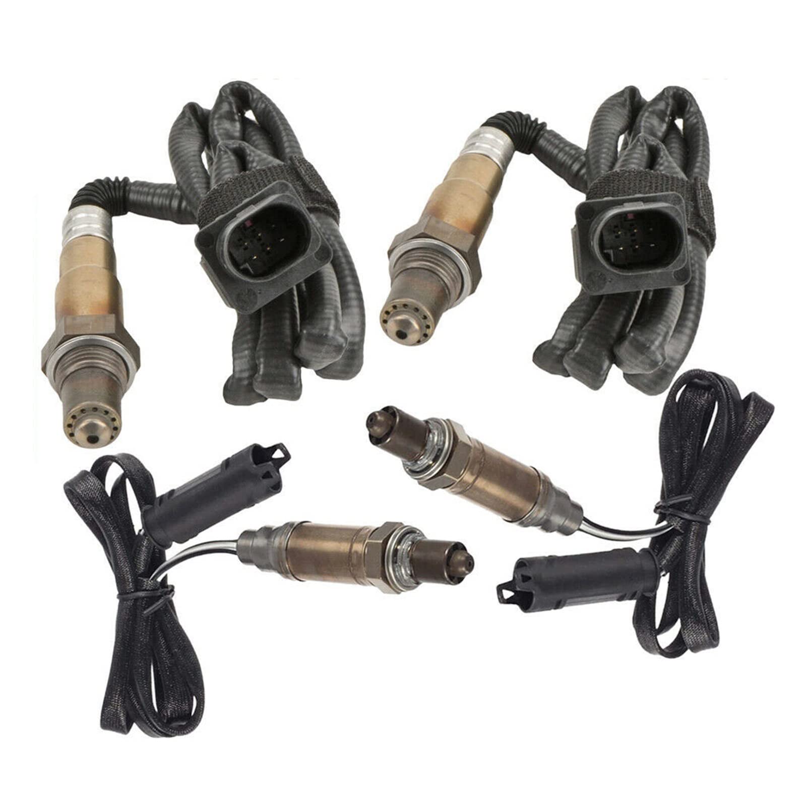 4PCS Upstream & Downstream Oxygen Sensors Compatible with BMW 325Ci 530i X3 2004-2006 3.0L Automatic Transmission - Replaces 234-5137 234-4473 - Improve Fuel Efficiency & Engine Performance