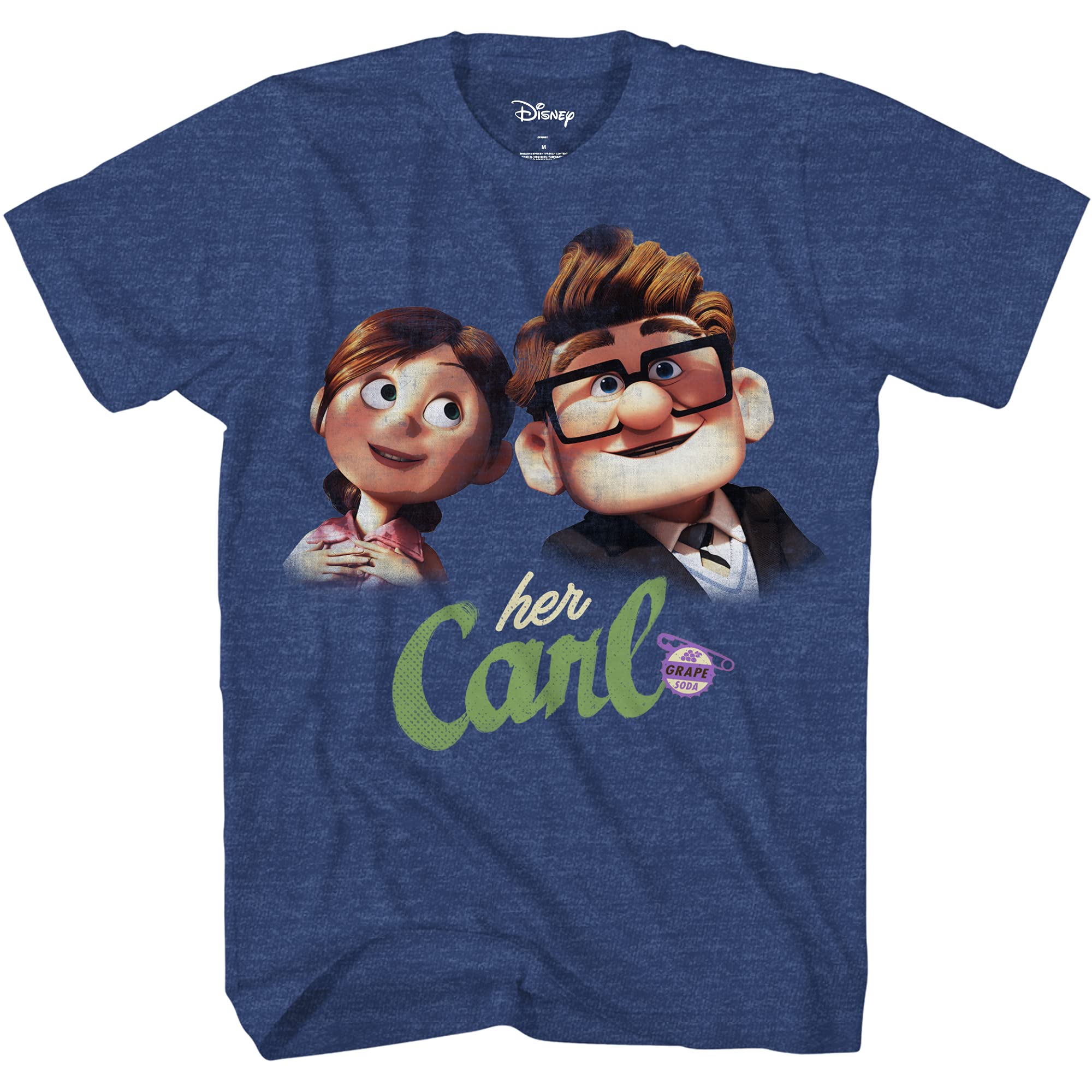Disney Up Movie Carl & Ellie Couples Matching T-Shirts - Romantic Couple Outfits for Date Nights & Anniversaries