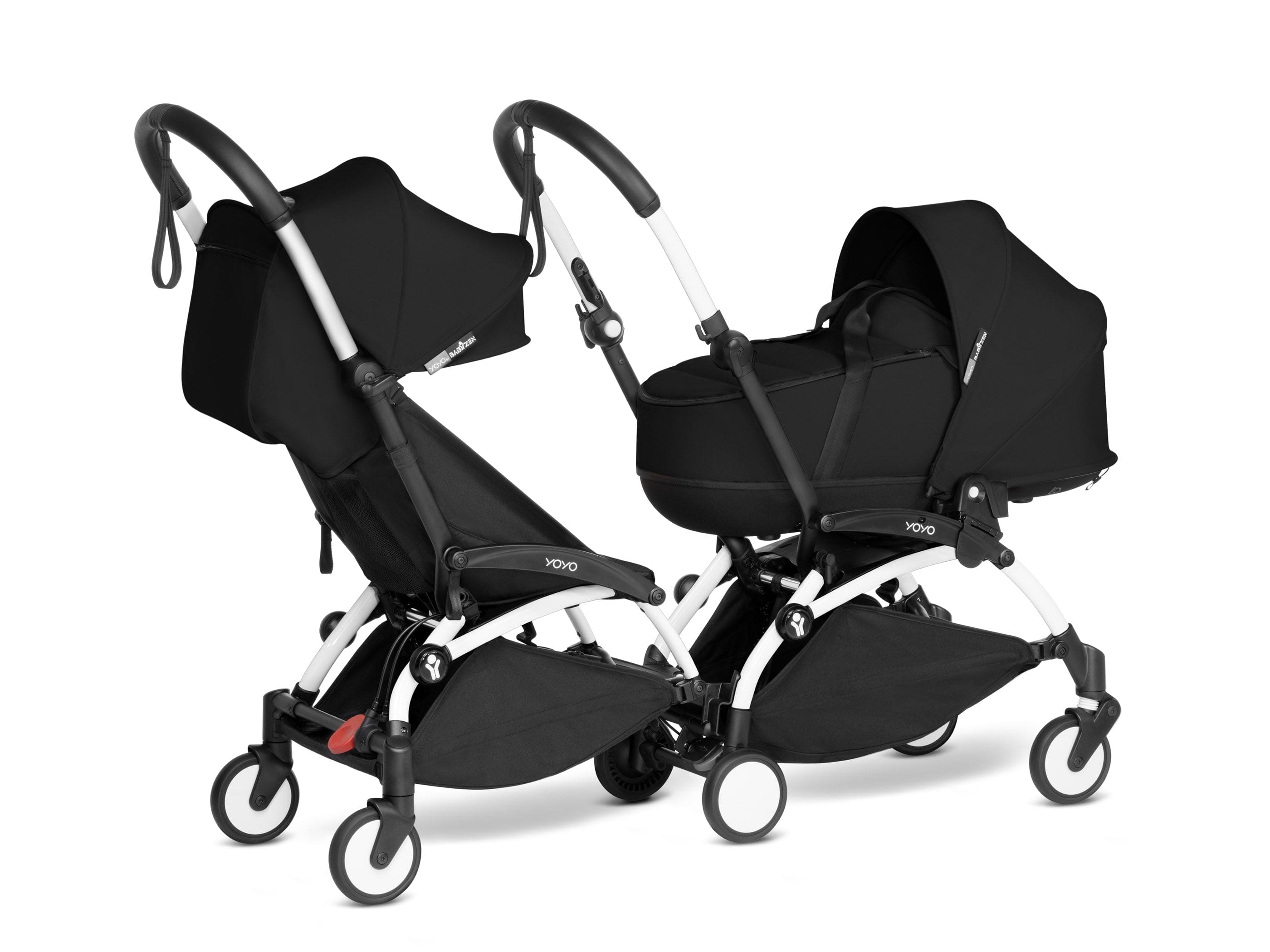 Stokke YOYO 3 Double Stroller with Bassinet & Toddler Seat - Lightweight Compact Travel Stroller for Twins or Siblings (Ages 0-4) | Perfect for City Walks, Air Travel & Everyday Use