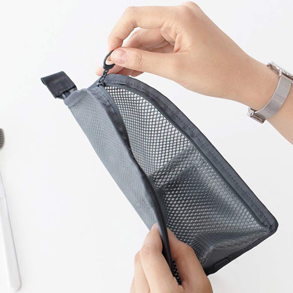 Travel Toothbrush Storage Bag - Portable Waterproof Cosmetic Pouch for Toothbrush, Toothpaste & Toiletries | Compact Grey Organizer for Camping, Gym & Airplane Travel